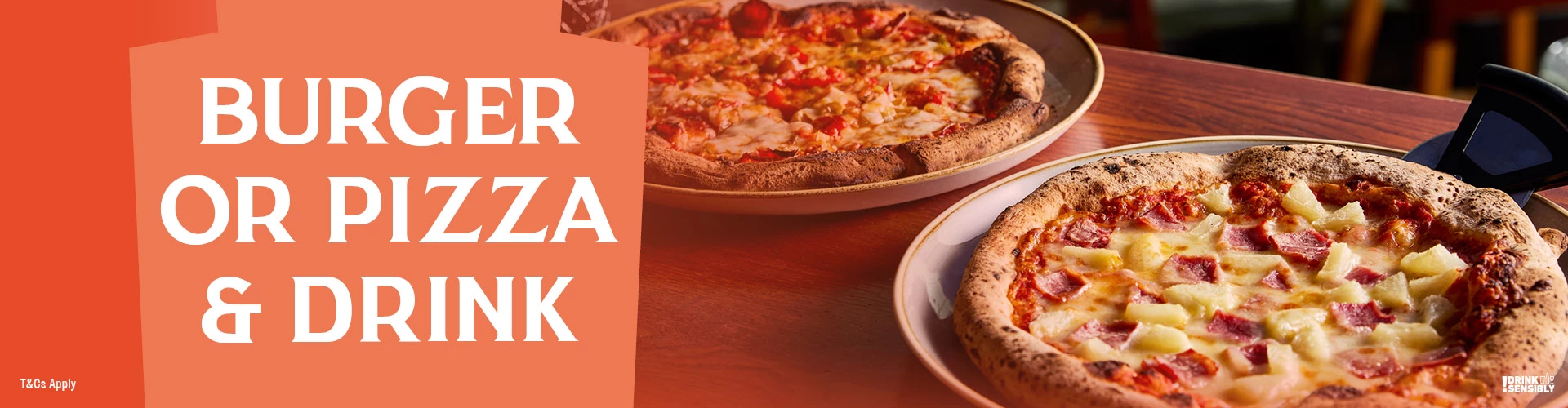 Burger Or Pizza & Drink Deal at Bar Three Wetherby