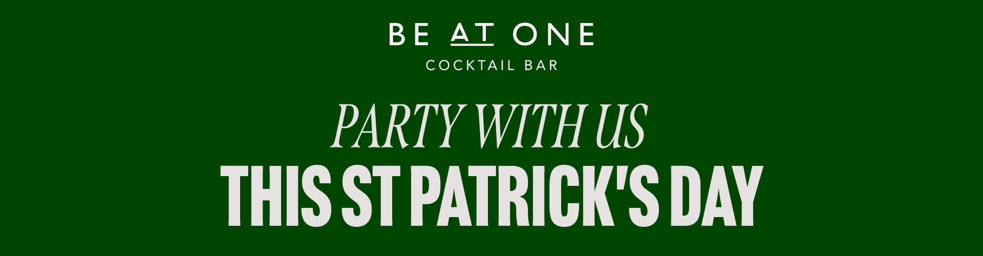 St Patricks Celebrations at Be At One Greek St