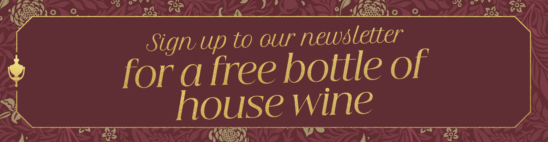 Free House Wine Sign Up Offer