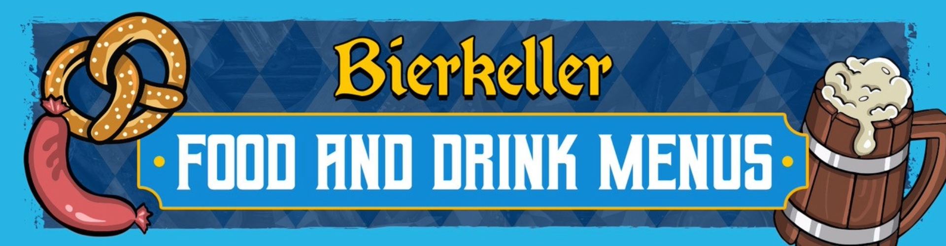 Food and drink menus at Bierkeller