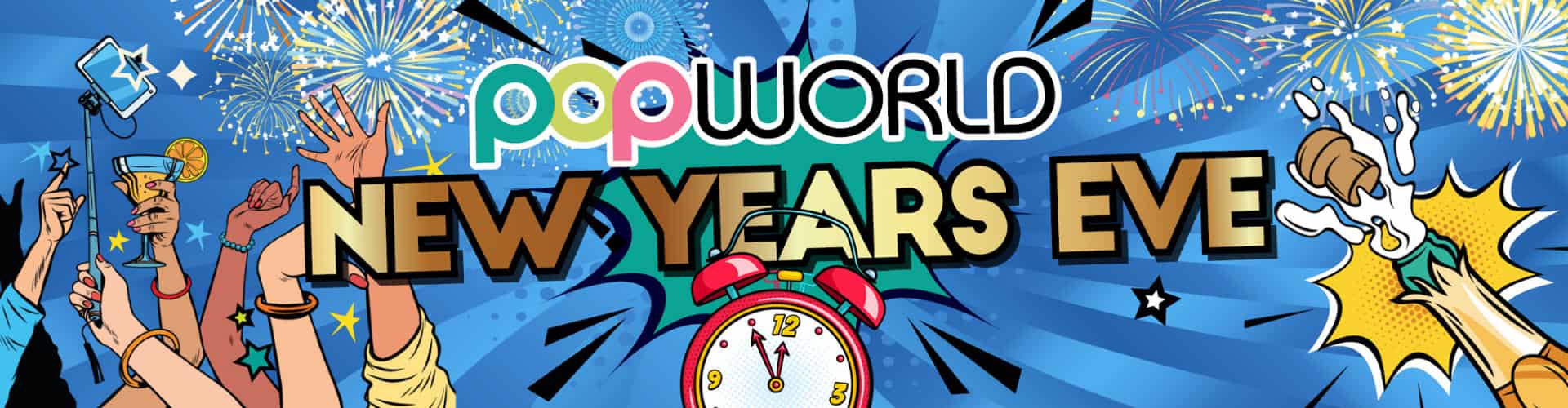 Celebrate New Year's Eve 2026 with us at Popworld!