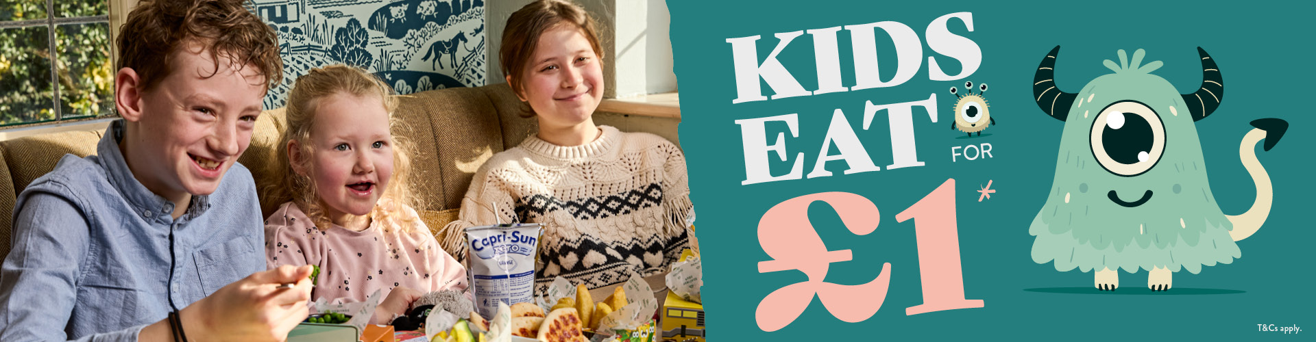 Kids Eat For £1 at Farmhouse New Waltham