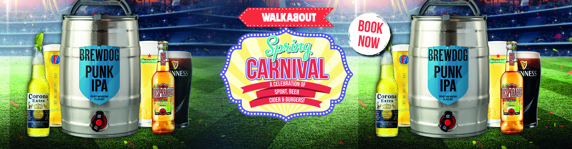 Walkabout Spring Carnival - a celebration of sport, beer, cider and burgers!