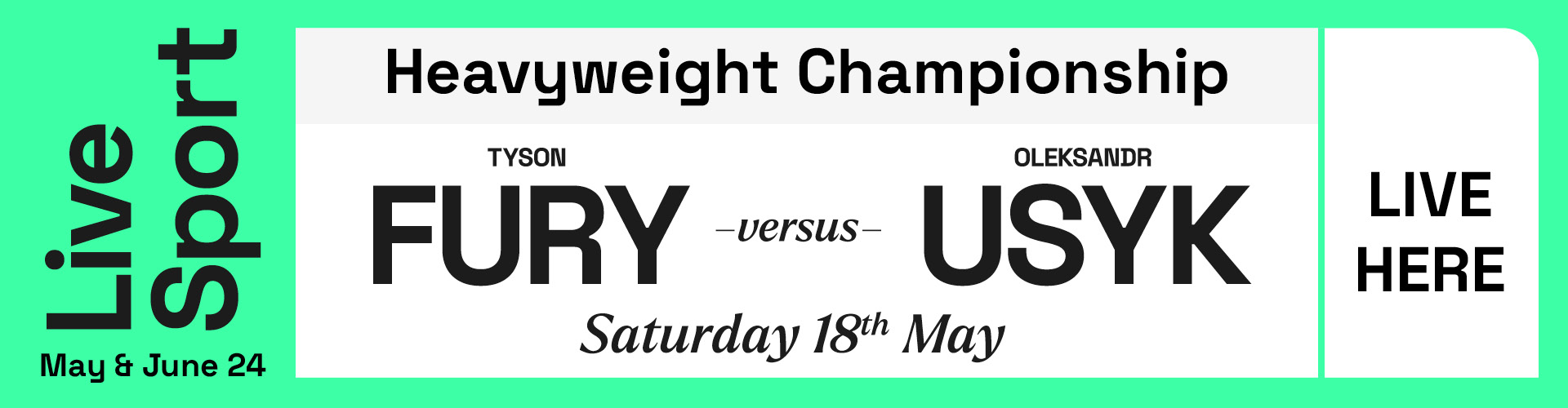 Watch Fury vs Usyk live at Sports Bar & Grill Canary Wharf
