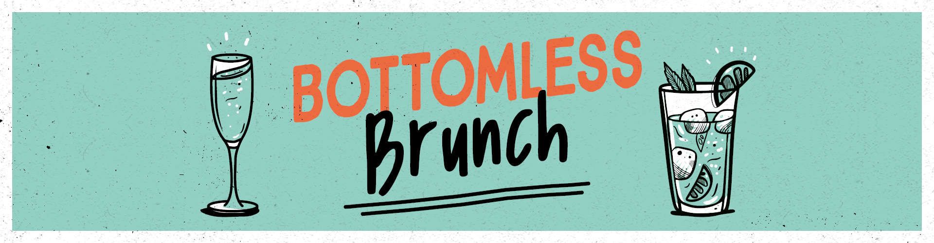 Bottomless Brunch with Image of Cocktails