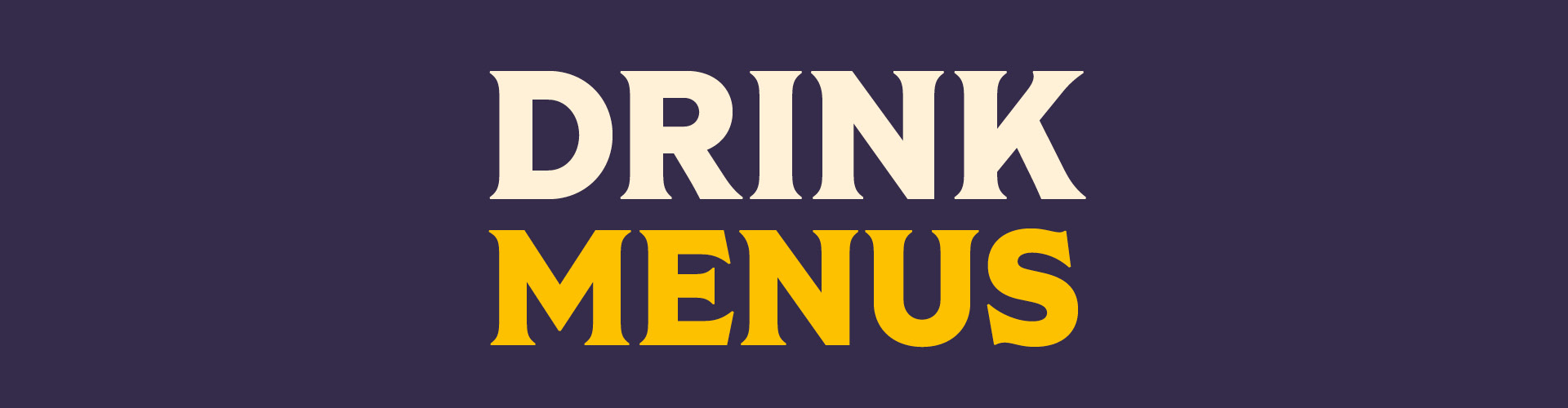 Drink Menus at Blob Shop Liverpool