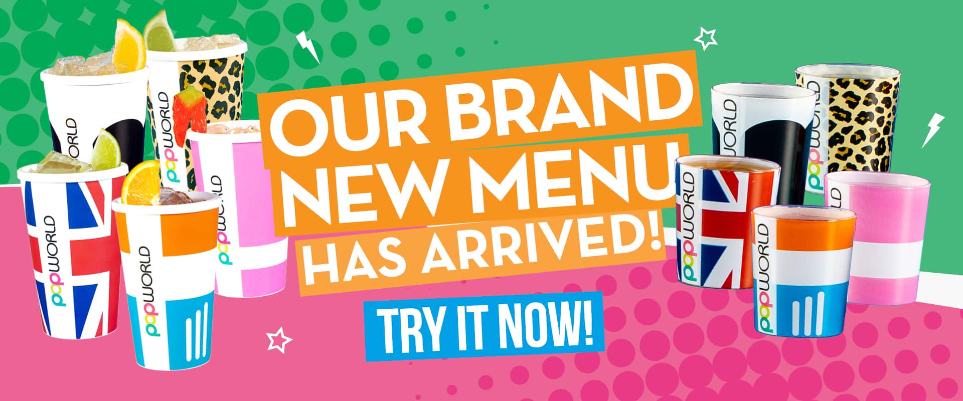 Our brand new menu has arrived at Popworld Solihull