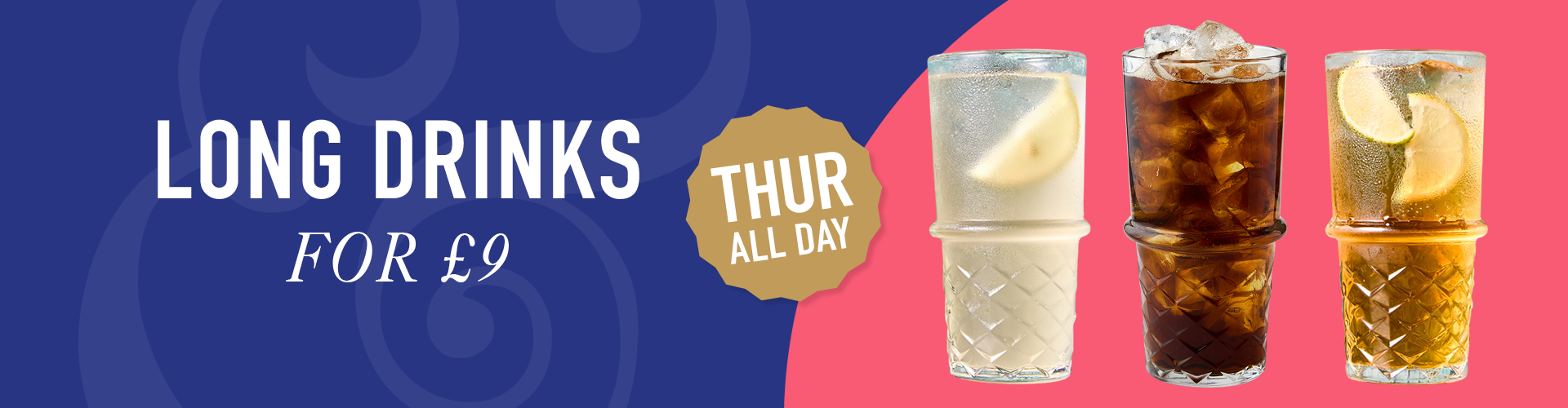 Long Drinks for £9 - Slug And Lettuce Waterloo