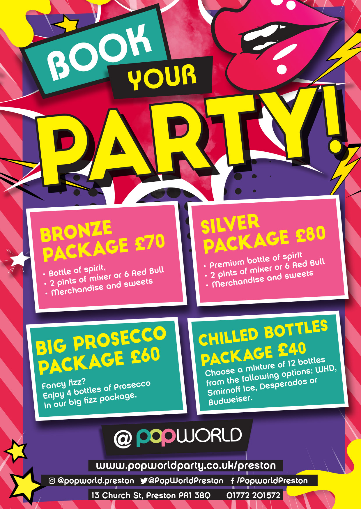 Popworld Preston Party Packages