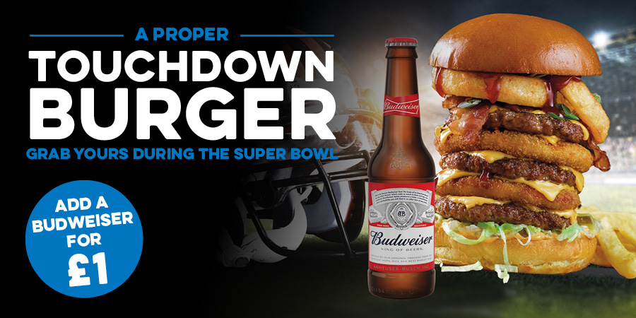 Super Bowl Touchdown Burger Great UK Pubs