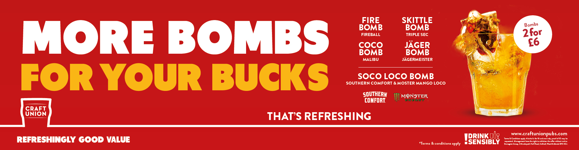 2 Bombs for £6 at [#SiteName#]
