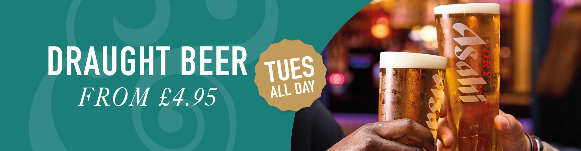 £4.95 Beer On Tuesdays