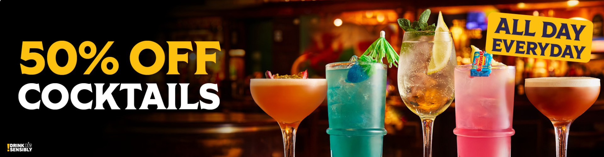 50% Off Cocktails