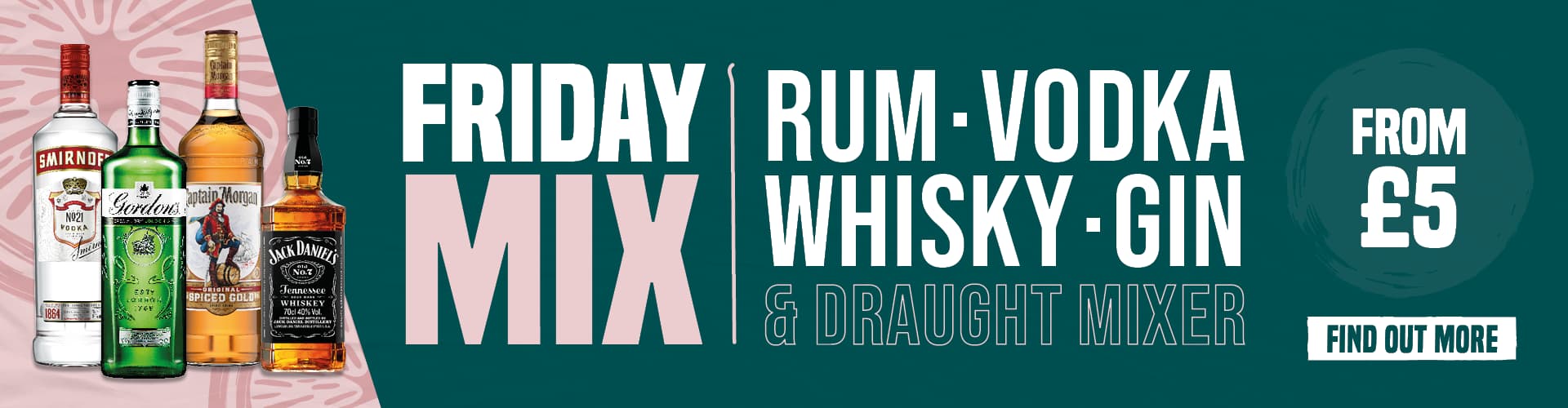 Friday Mix - Rum, Vodka, Whisky and Gin Mixers from £5. Find Out More.