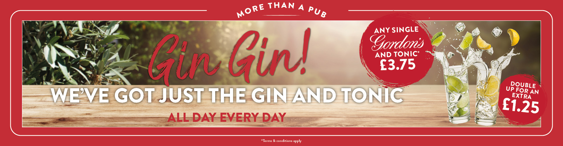 Latest gin drink offers at your local Craft Union Pub
