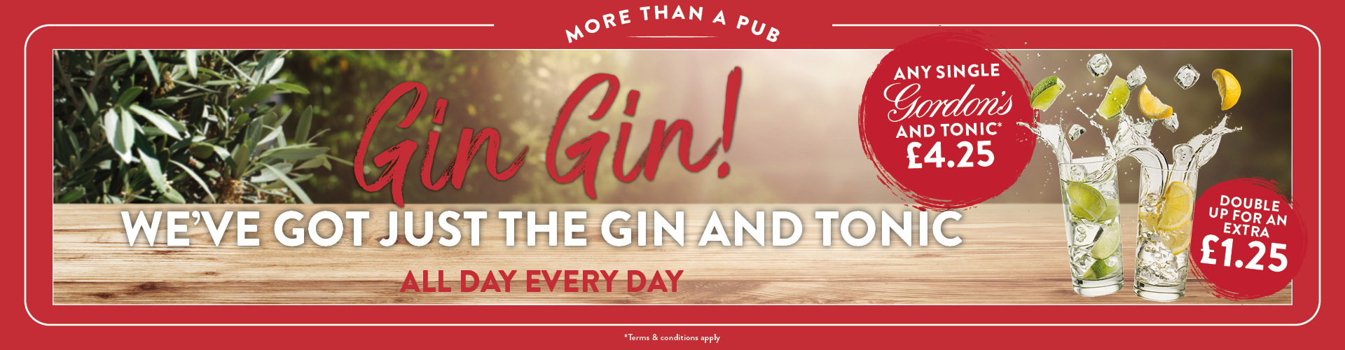 Latest gin drink offers at your local Craft Union Pub