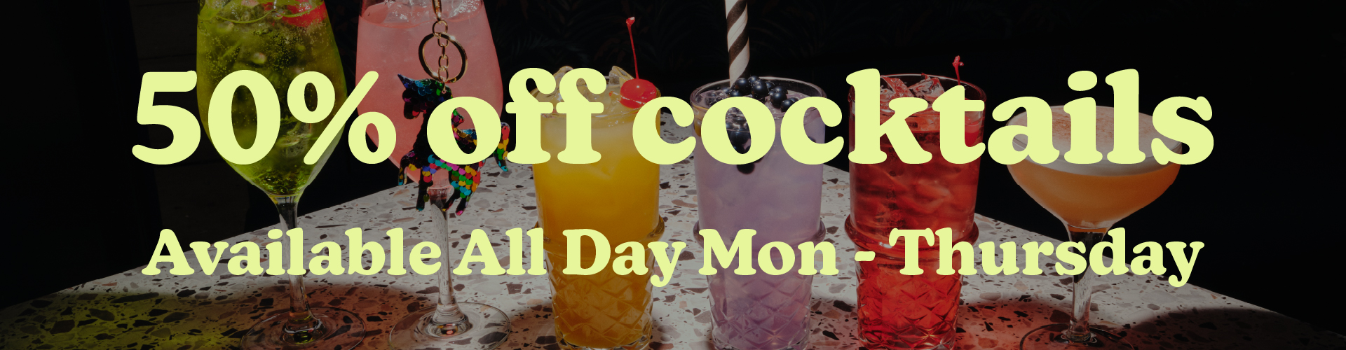 50% Off Cocktails